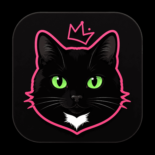 Biểu tượng mèo đen Vừng Meow