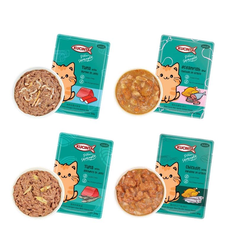Pate Cho Mèo Trưởng Thành Kucinta Gói 80g (Date T9/2026)