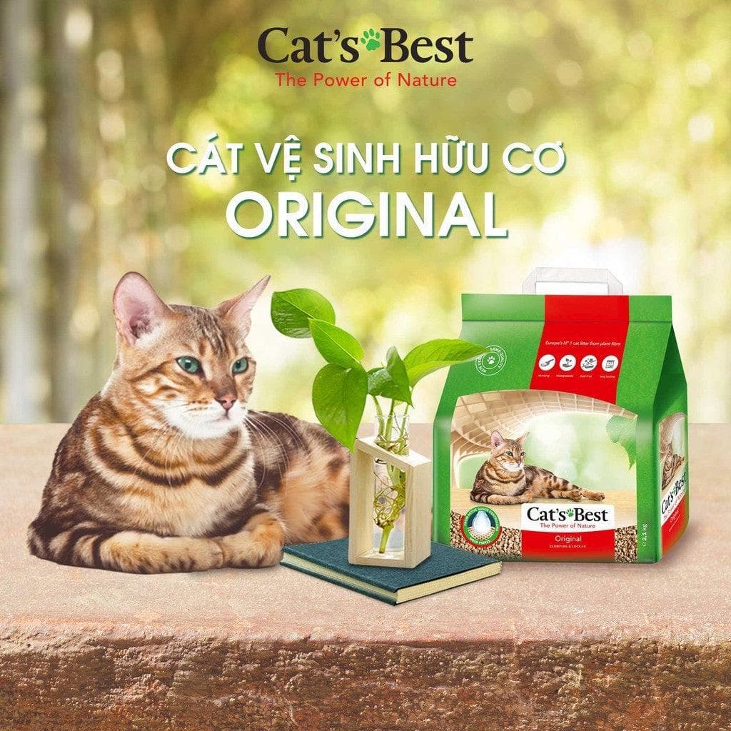 Cát Gỗ Cho Mèo Cat’s Best ORIGINAL Vón Cục Khử Mùi & Vi Trùng