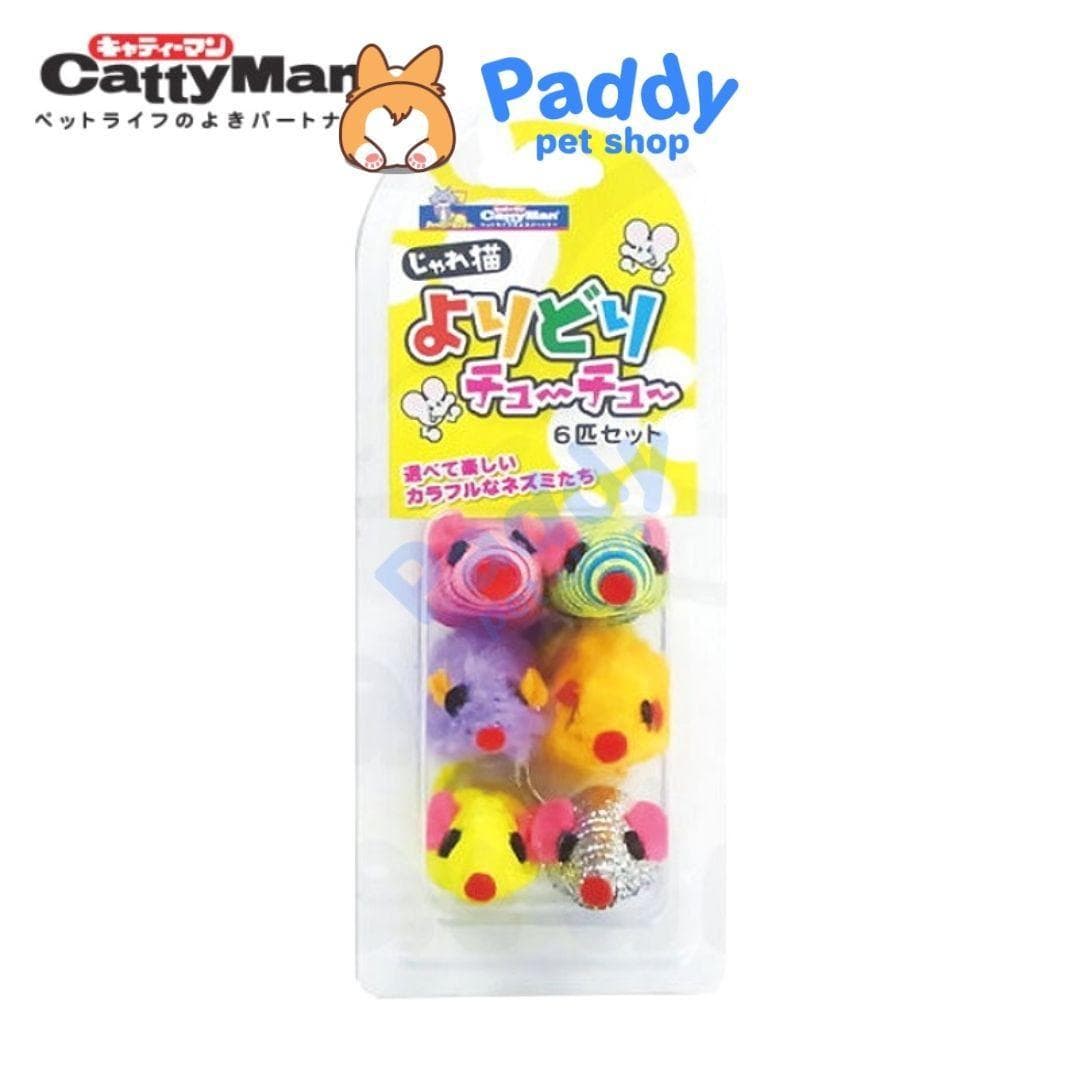 Hộp 6 Chuột Mini CattyMan Đồ Chơi Cho Mèo