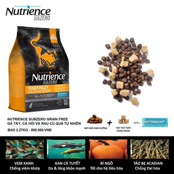 Hạt Cho Mèo Nutrience SubZero Fraser Valley Cat