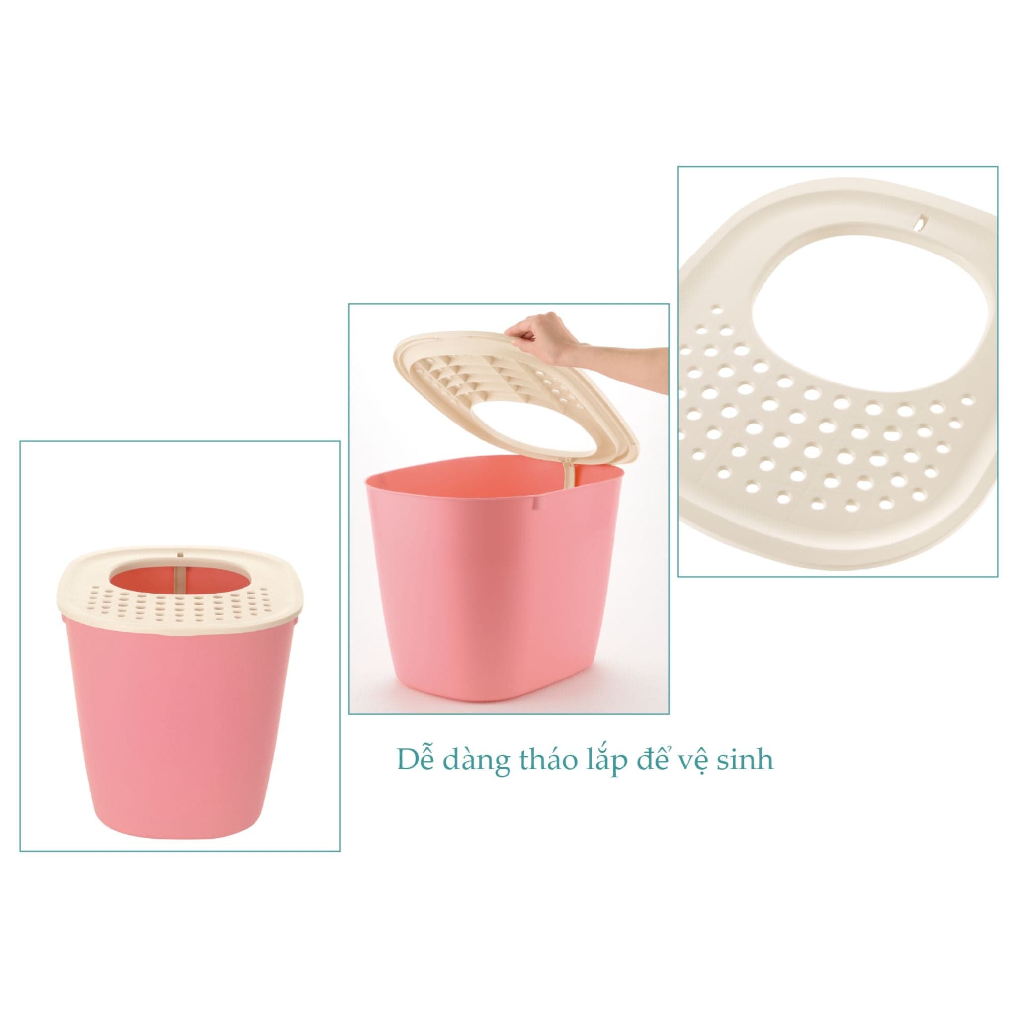 Nhà Vệ Sinh Cho Mèo Kèm Xẻng Richell <6kg 40x51x38