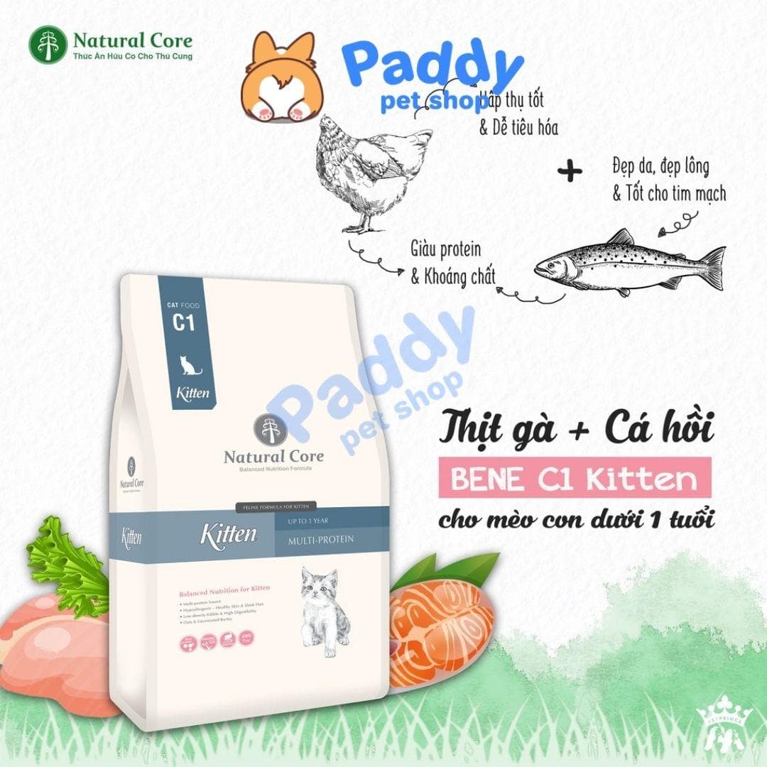 Thức Ăn Hạt Cho Mèo Con Hữu Cơ Natural Core Kitten